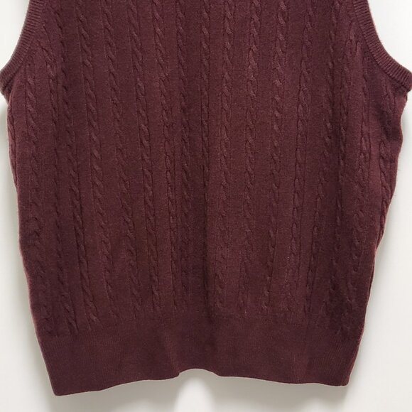 Vintage Dockers Mens Sweater Vest XL Pullover Cable Knit Preppy Academia - Picture 8 of 12